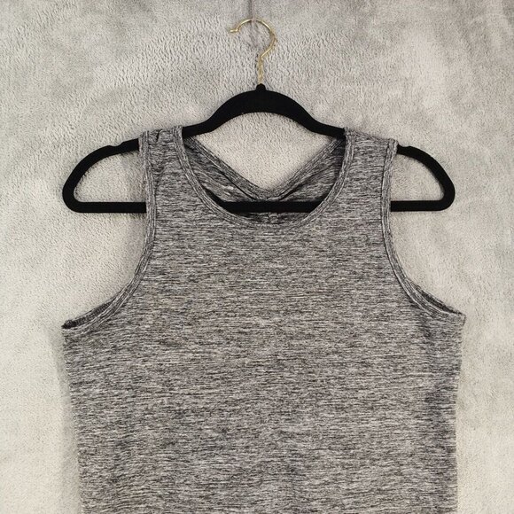 ACTIV 8 Activewear Tank Top SMALL(4-6) Gray Knit Gym Casual Drawstring - Picture 2 of 11